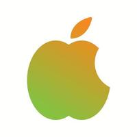 hermoso icono de glifo de vector de logotipo de apple