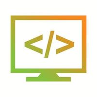 hermoso icono de glifo de vector de codificación