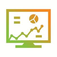 Beautiful Business Chart Vector Glyph icon