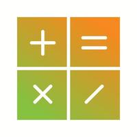 Beautiful Calculator Vector Glyph icon