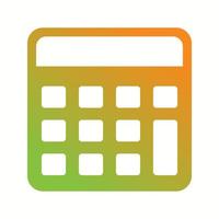 Beautiful Calculator Vector Glyph icon