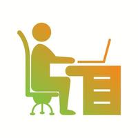 Beautiful Workplace Vector Glyph icon