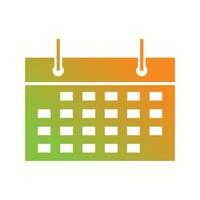 hermoso icono de glifo de vector de calendario