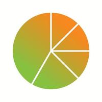 Beautiful Pie chart Vector Glyph icon