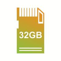 Beautiful SD card Vector Glyph icon