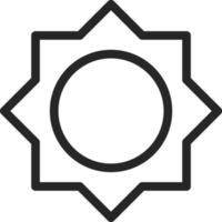 Brightness, sun vector icon. Multimedia minimalist outline vector icon. on white background