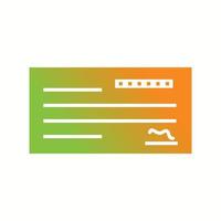 Beautiful Cheque Vector Glyph Icon