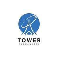 Tower logo  symbol vector icon design illustration template