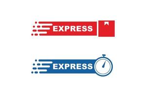 Express logo template design vector icon illustration