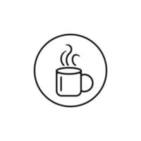 café al aire libre línea logo diseño modelo icono vector ilustración