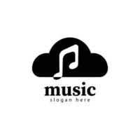 Music logo template design vector icon illustration