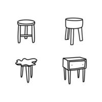 mueble silla icono conjunto diseño vector ilustración