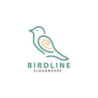 Bird line creative design logo template inspiration vector