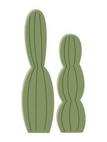 Cactus illustration in a flat style on a white background. Home plants cactus illustration. vector