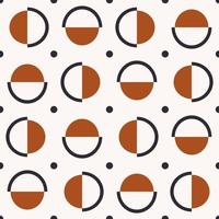 Abstract geometric pattern. Small geometric circle random shape seamless pattern background. Geometric seamless pattern use for fabric, home decoration elements, upholstery, wrapping. vector