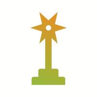 Beautiful Award Glyph Vector Icon