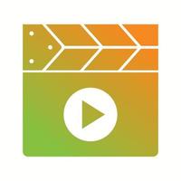 Beautiful Video Player Glyph Vector Icon