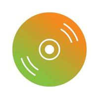 Beautiful CD Glyph Vector Icon