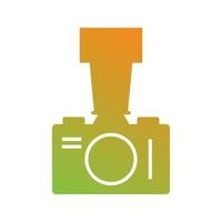 Beautiful Old Video Camera Glyph Vector Icon