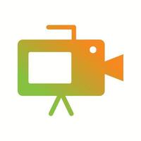 Beautiful Video Camera Glyph Vector Icon
