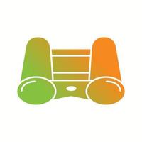 Beautiful Binocular Glyph Vector Icon