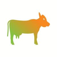 Beautiful Cow Glyph Vector Icon