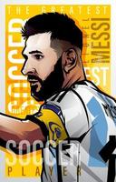 Concept of Greatest of All Time Soccer Player vector