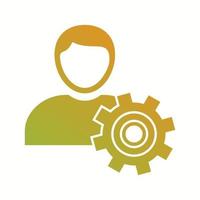 Beautiful Profile Settings Glyph Vector Icon