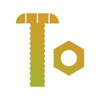 Beautiful Nut and bolt Glyph Vector Icon