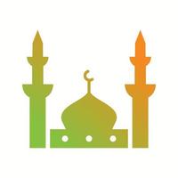 hermoso icono de vector de glifo de mezquita