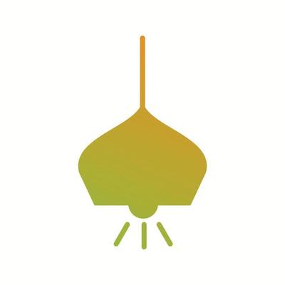 Beautiful Hanging Light glyph Vector Icon