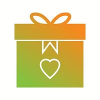 Beautiful Present Glyph Vector Icon