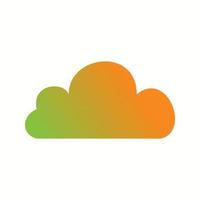 Beautiful Cloud Glyph Vector Icon