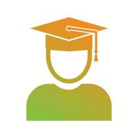 Beautiful Graduate Glyph Vector Icon