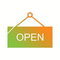 Beautiful Open Glyph Vector Icon