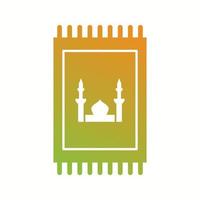 Beautiful Prayer Rug Glyph Vector Icon