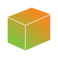 Beautiful Cube Glyph Vector Icon