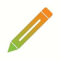Beautiful Pencil Glyph Vector Icon