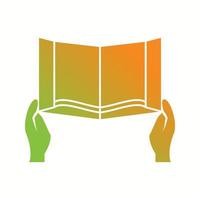 Beautiful Reading Book Glyph Vector Icon