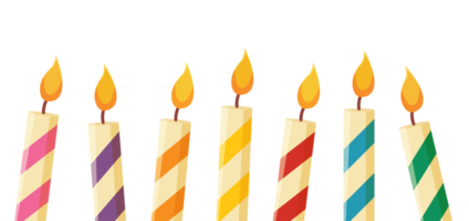 colorful birthday candles illustration png