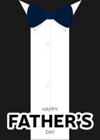 A poster for a father's day celebration. Classic man costume card and bow tie. Vector