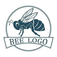 icono de diseño de ilustraciones de logotipo de abeja vector