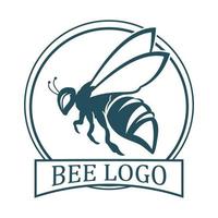 icono de diseño de ilustraciones de logotipo de abeja vector