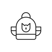 bag icon for cats vector