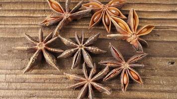 Star anise or chinese badiane spice or Illicium verum video