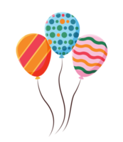 globos de colores decoraciones de fiesta de celebración png