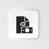 Soot, car, insurance, policy icon - Vector. Insurance neumorphic style vector icon. on white background