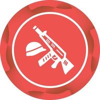 Gun and Helmet Vector Icon