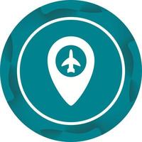 Airport Location Vector Icon