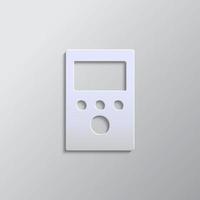 detector, gas paper style icon. Grey color vector background- Paper style vector icon.